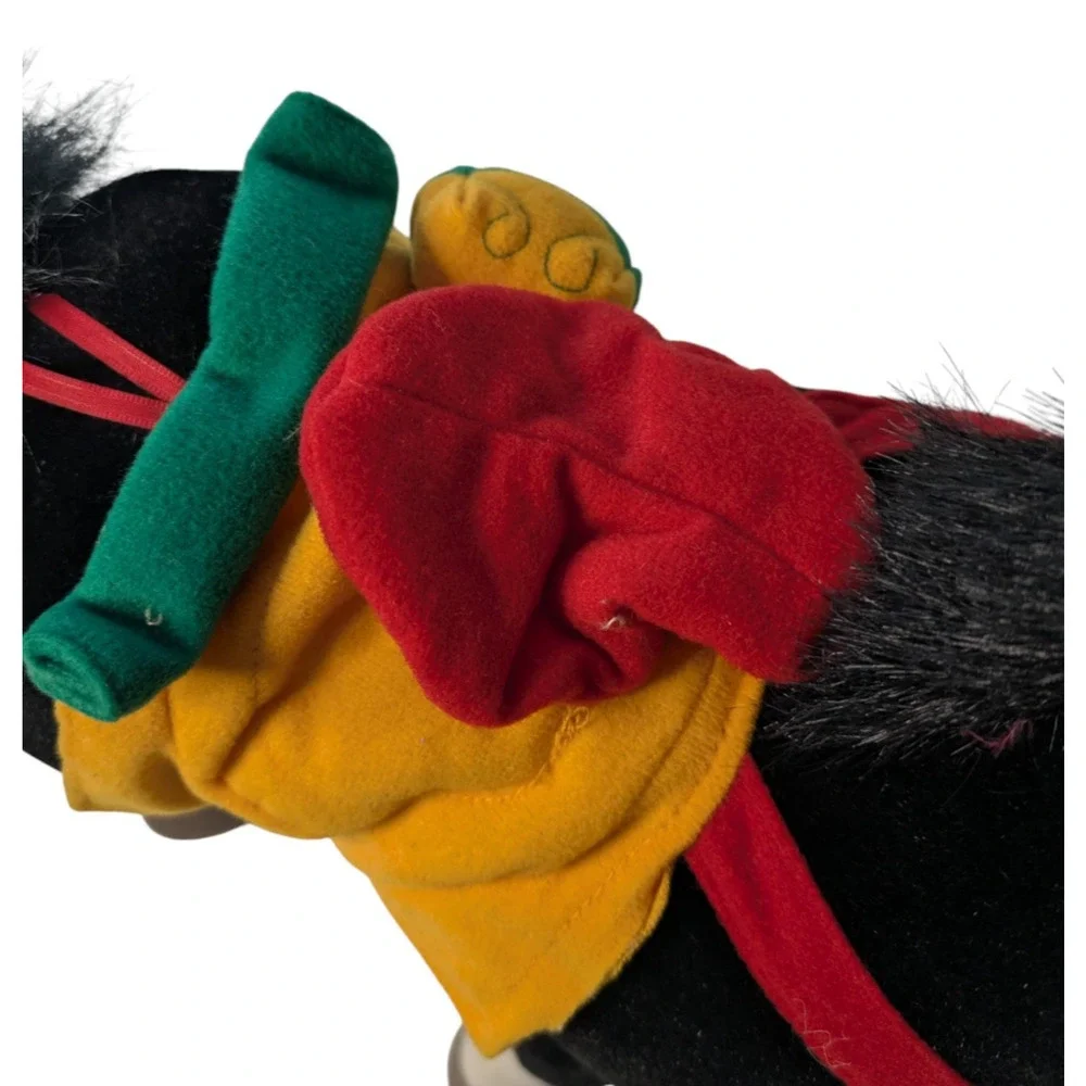 Vintage Disney Store Mulan Khan Horse Plush Stuffed Animal Black Large 17